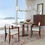 Кресло обеденное Alcove White Boucle из массива ореха варинант исполнения - 10 | Loft Concept в Саратове