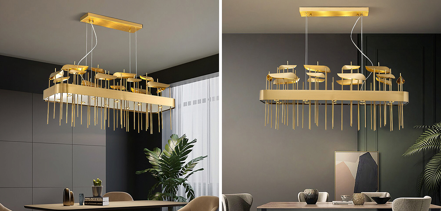 Светодиодная дизайнерская инсталляция ANODINE Perlina Rectangle Chandelier Светодиодная дизайнерская инсталляция ANODINE Perlina Rectangle Chandelier - Loft-Concept в Саратове