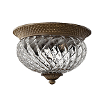 Потолочный светильник с чашеобразным плафоном из толстого волнообразного стекла и широким узорчатым основанием Hinkley варинант исполнения - 9 | Loft Concept в Саратове