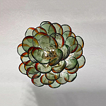 Люстра стеклянная с зелеными лепестками Green Leaf Fall варинант исполнения - 4 | Loft Concept в Саратове