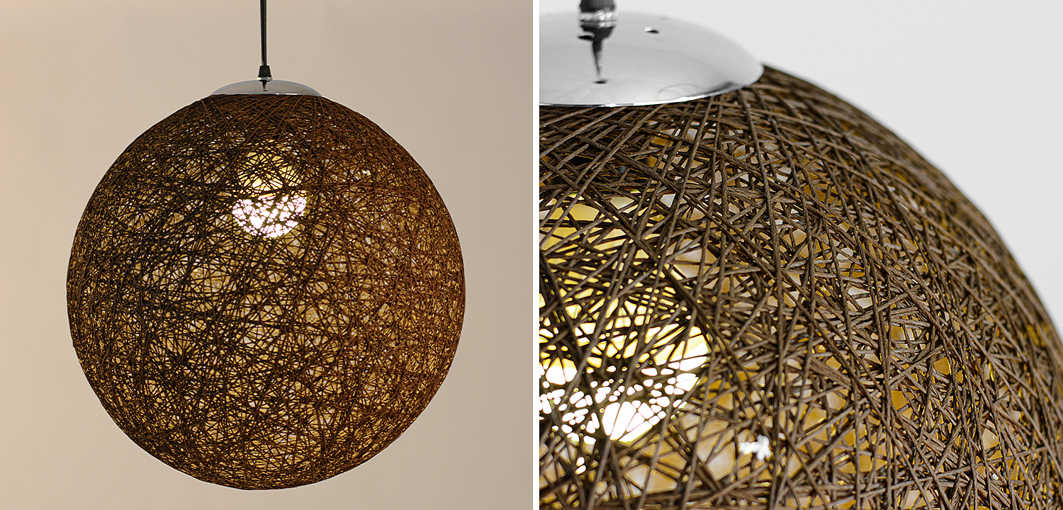 Подвесной светильник Moooi Thread Papier Mache Lamp brown Подвесной светильник Moooi Thread Papier Mache Lamp brown - Loft-Concept в Саратове