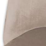 Барный стул со спинкой и металлической подставкой на 4-х деревянных ножках Бежевый Велюр Vendramin Chair варинант исполнения - 3 | Loft Concept в Саратове