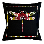 Подушка декоративная стрекоза цветной узор Ikat Pattern варинант исполнения - 1 | Loft Concept в Саратове