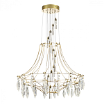 Люстра подвесная из металла с хрустальными прозрачными подвесками Quasar 81 варинант исполнения - 3 | Loft Concept в Саратове