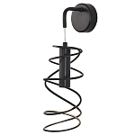 Бра светодиодное из металла со спиральным декоративным элементом черное Metal Spiral варинант исполнения - 1 | Loft Concept в Саратове