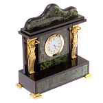 Часы настольные из натурального камня Нефрит с декором в виде Кариатиды Caryatid Stone Clock варинант исполнения - 2 | Loft Concept в Саратове