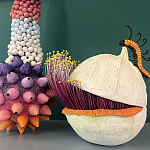 Статуэтка фантастический фрукт Exotic Tropical Fruit orange and white 67 варинант исполнения - 1 | Loft Concept в Саратове