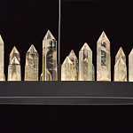 Люстра с двумя кольцами черного цвета с хрустальными элементами QUARTZ CRYSTAL варинант исполнения - 7 | Loft Concept в Саратове