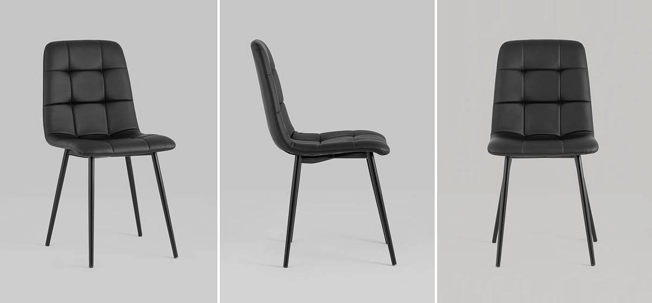 Стул NANCY S Chair Черная Экокожа Стул NANCY S Chair Черная Экокожа - Loft-Concept в Саратове
