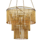 Люстра трёхъярусная золотого цвета Metal Tentacles варинант исполнения - 1 | Loft Concept в Саратове