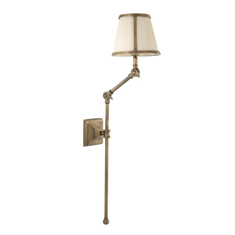 Бра Wall Lamp Brunswick Brass Латунь Античная полированная Кремовый Черный Бра Wall Lamp Brunswick Brass Латунь Античная полированная Кремовый Черный в Саратове | Loft Concept