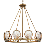 Люстра круглая с прозрачными рельефными плафонами Crystal Prism варинант исполнения - 1 | Loft Concept в Саратове