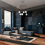 Люстра светодиодная с 6-ю сферическими стеклянными плафонами Splatter варинант исполнения - 5 | Loft Concept в Саратове