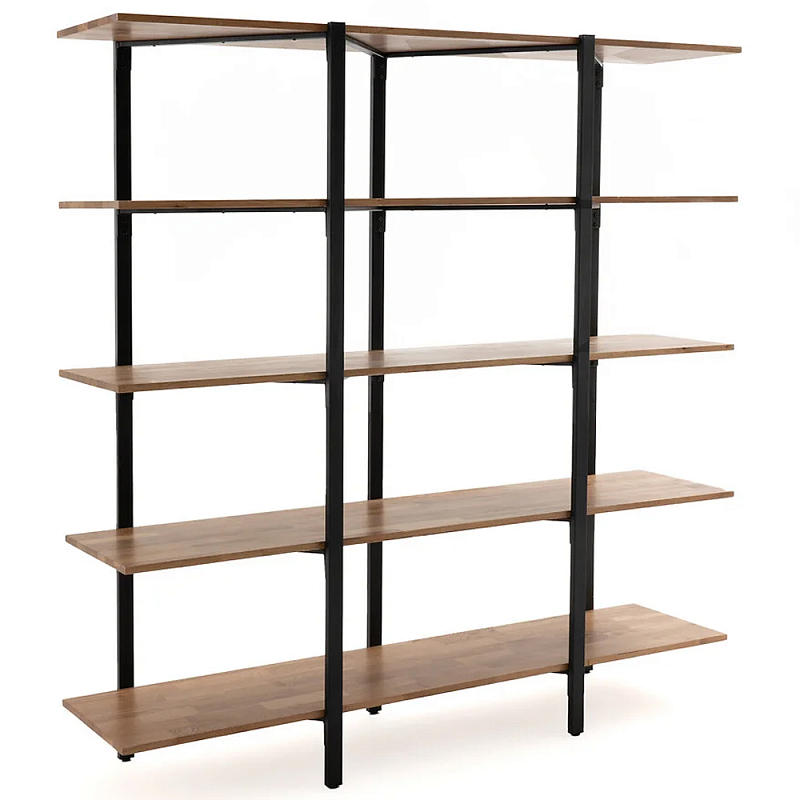 Стеллаж из массива дуба и стали Robson Rack Industrisal Metal Rust Древесина Черный Стеллаж из массива дуба и стали Robson Rack Industrisal Metal Rust Древесина Черный в Саратове | Loft Concept
