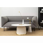 Кофейный столик с круглой столешницей на белом мраморном основании Original Foundation варинант исполнения - 2 | Loft Concept в Саратове