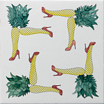 Плитка дизайнерская с рисунком Пина Колада варинант исполнения - 2 | Loft Concept в Саратове