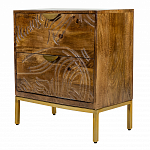 Прикроватная тумба с фактурным фасадом Termite варинант исполнения - 3 | Loft Concept в Саратове