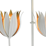 Люстра белая прямоугольная с абажурами в виде цветков тюльпана White Tulips варинант исполнения - 1 | Loft Concept в Саратове