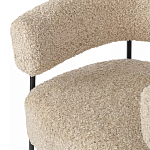 Кресло полукруглое мягкое с буклированной обивкой Armchair with Boucle Upholstery варинант исполнения - 2 | Loft Concept в Саратове