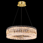 Люстра подвесная круглая из прозрачного хрусталя с золотым корпусом Selfsufficient варинант исполнения - 1 | Loft Concept в Саратове