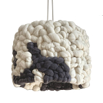 Светильник вязаный из шерсти Черно-белый варинант исполнения - 2 | Loft Concept в Саратове