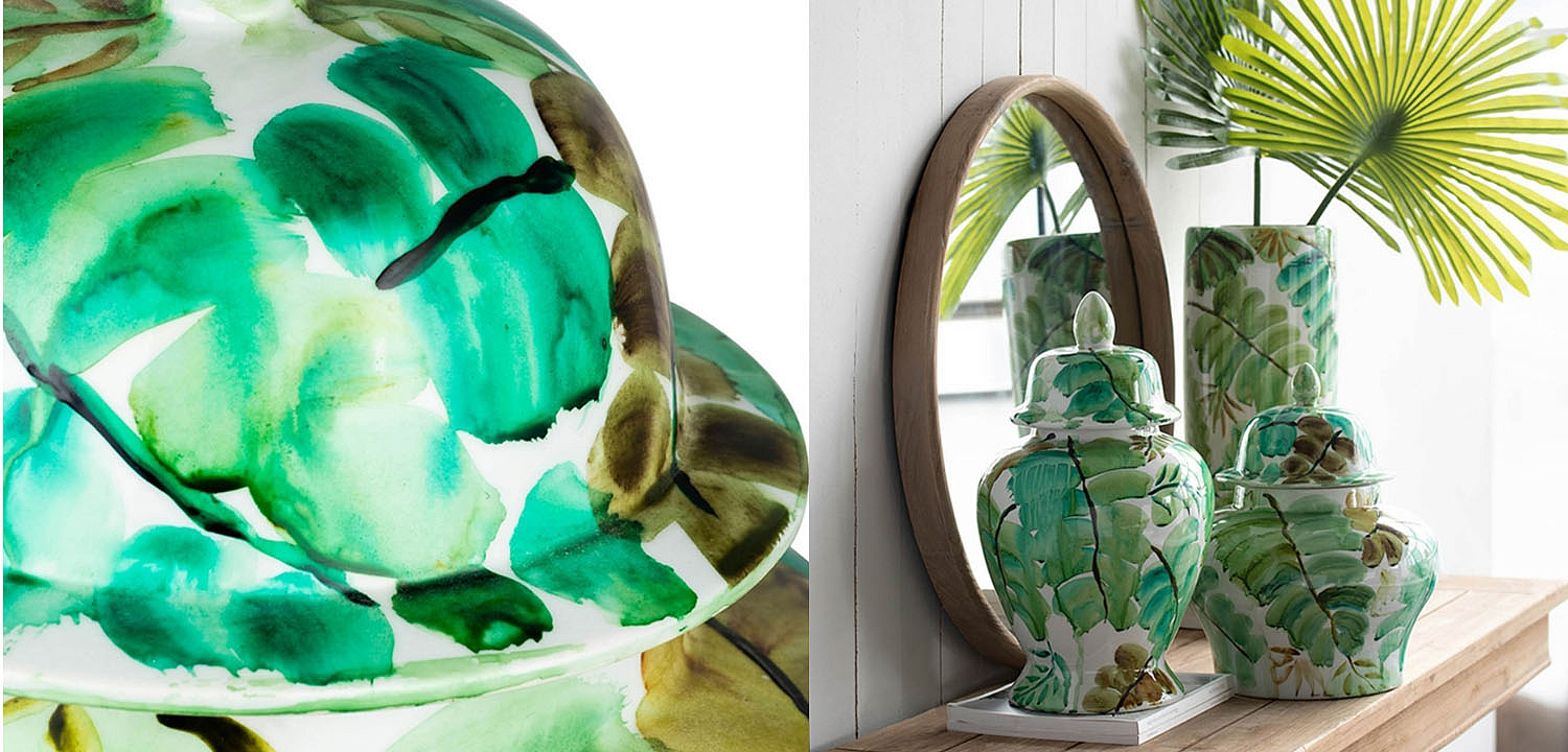Ваза Vase Green Leaves II Ваза Vase Green Leaves II - Loft-Concept в Саратове