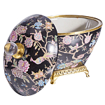 Шкатулка черного цвета с цветочной росписью Eden Garden варинант исполнения - 2 | Loft Concept в Саратове