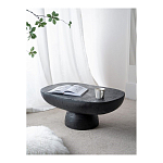 Столик кофейный черного цвета с овальной столешницей и круглым основанием Black Dalmen Table варинант исполнения - 3 | Loft Concept в Саратове