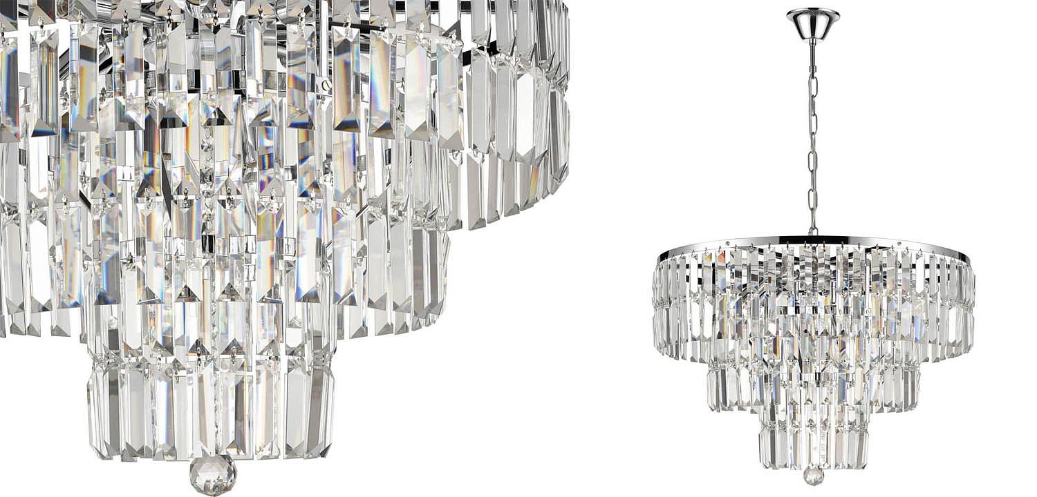 Люстра 1920s Odeon Chandelier chrome 60 Люстра 1920s Odeon Chandelier chrome 60 - Loft-Concept в Саратове