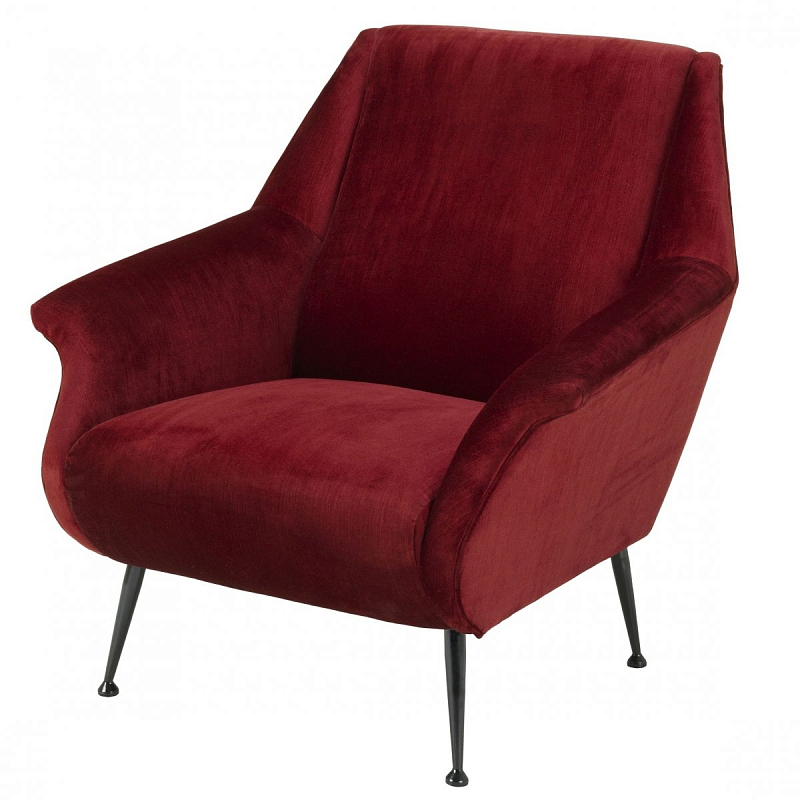 Кресло Eichholtz Chair Trezzo Red Красный Черный в Саратове | Loft Concept 