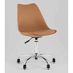 Офисный стул на металлическом основании EGGERY Brown пластик варинант исполнения - 1 | Loft Concept в Саратове