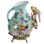 Кувшин с птичкой и  цветочным рисунком Blue Garden варинант исполнения - 2 | Loft Concept в Саратове