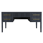 Большой Рабочий стол Primo с 5 выдвижными ящиками Черный дуб варинант исполнения - 9 | Loft Concept в Саратове