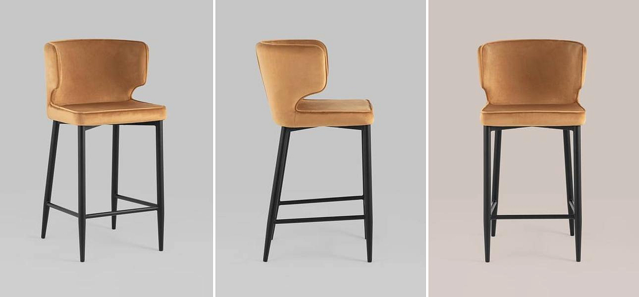 Стул Полубарный Chair посадка 65 см Терракотовый Велюр Стул Полубарный Chair посадка 65 см Терракотовый Велюр - Loft-Concept в Саратове