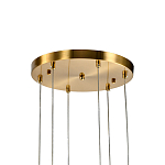 Подвесной светильник светодиодный с 6-ю белыми плафонами в виде цветов Flower Light Gold варинант исполнения - 2 | Loft Concept в Саратове