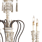 Люстра с состаренными резными элементами Graceful Profile варинант исполнения - 1 | Loft Concept в Саратове