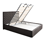 Кровать серая с подъемным механизмом Adelaide варинант исполнения - 2 | Loft Concept в Саратове