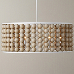 Люстра в форме цилиндра с вставками из деревянных бусин Wooden Beads варинант исполнения - 7 | Loft Concept в Саратове