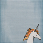 Плитка с узором Девочка единорог варинант исполнения - 5 | Loft Concept в Саратове