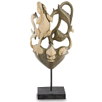 Маска ручной работы деревянная резная Lizard Mask варинант исполнения - 1 | Loft Concept в Саратове