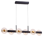 Линейный подвесной светильник с круглыми плафонами и золотистыми акцентами Aurelia Circles варинант исполнения - 2 | Loft Concept в Саратове