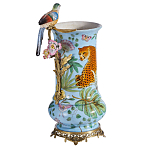 Ваза из фарфора с птицей на бронзовой ветке Garden of Eden варинант исполнения - 1 | Loft Concept в Саратове