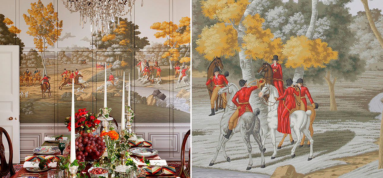 Обои ручная роспись La Chasse de Compiègne Colourway Обои ручная роспись La Chasse de Compiègne Colourway - Loft-Concept в Саратове