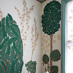 Обои ручная роспись Mughal Trees Original colourway on linen варинант исполнения - 2 | Loft Concept в Саратове