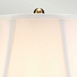 Настольная лампа с фарфоровым основанием с декоративным орнаментом и белым абажуром на темной круглой подставке Elstead Lighting варинант исполнения - 7 | Loft Concept в Саратове