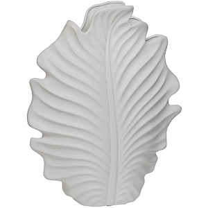 Ваза белая The straightened leaf 