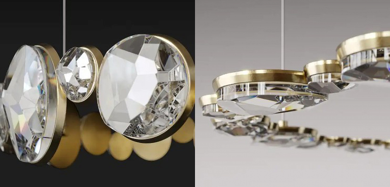 Люстра RING horizontal chandelier with crystals Люстра RING horizontal chandelier with crystals - Loft-Concept в Саратове
