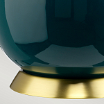 Настольная лампа с коническим дымчато-зелёным абажуром из искусственного шёлка Quintiesse варинант исполнения - 6 | Loft Concept в Саратове