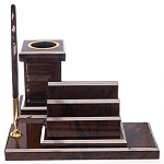 Настольный письменный набор из природного камня обсидиана Team leader варинант исполнения - 4 | Loft Concept в Саратове