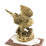Часы настольные из натурального камня с декором в виде орла Eagle Stone Clock варинант исполнения - 3 | Loft Concept в Саратове